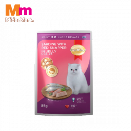 S/HEART POUCH C/FOOD SARDINE WTR/SNAPPER