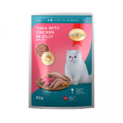 S/HEART POUCH C/FOOD TUNA&CHIC 1X85G