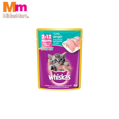 WHISKAS JUNIOR TUNA POUCH (80G)
