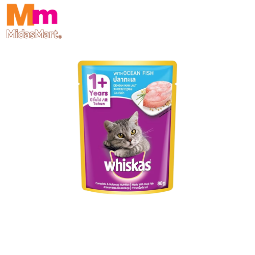 WHISKAS ADULT OCEAN FISH POUCH (80G)