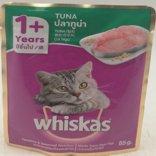 WHISKAS POUCH FR FISH TUNA 1X80G