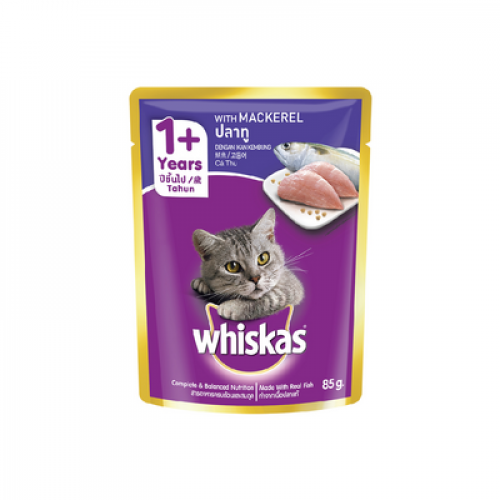 WHISKAS POUCH FR FISH MACKEREL 1X85G