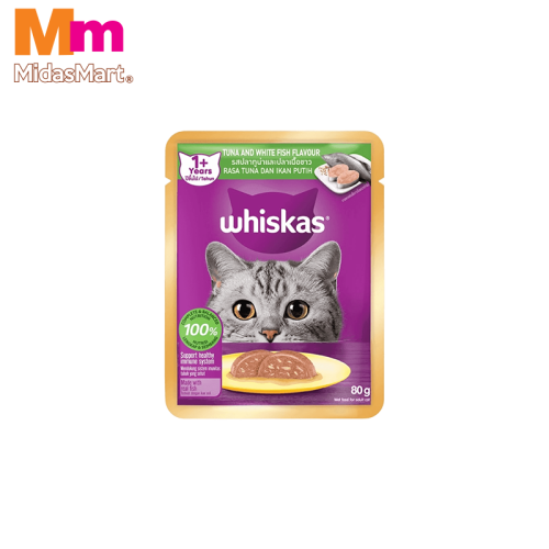 WHISKAS TUNA & WHITE FISH POUCH (80G)