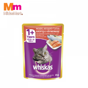 WHISKAS POUCH F/FISHMACK&SALMON 1X80G