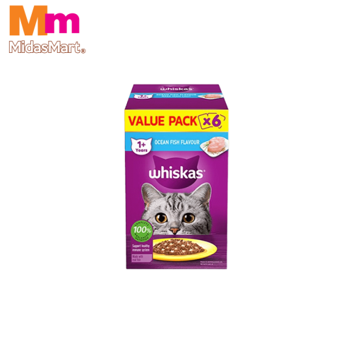 WHISKAS ADULT OCEAN FISH MULTIPACK (6 X 80G)