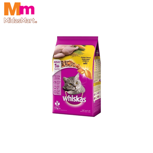 WHISKAS ADULT CHICKEN DRY CAT FOOD (1.2KG)