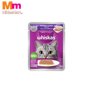 WHISKAS ADULT 7+ MACKEREL POUCH (80G)