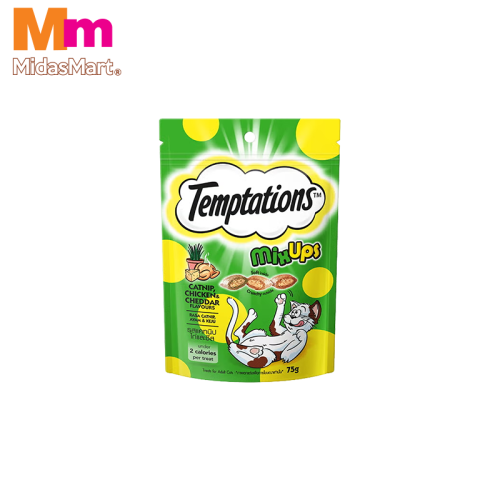 TEMPTATIONS MIXUPS CATNIP, CHICKEN & CHEDDAR (75G)