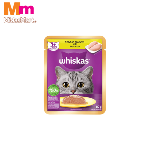WHISKAS ADULT CHICKEN LOAF POUCH (80G)