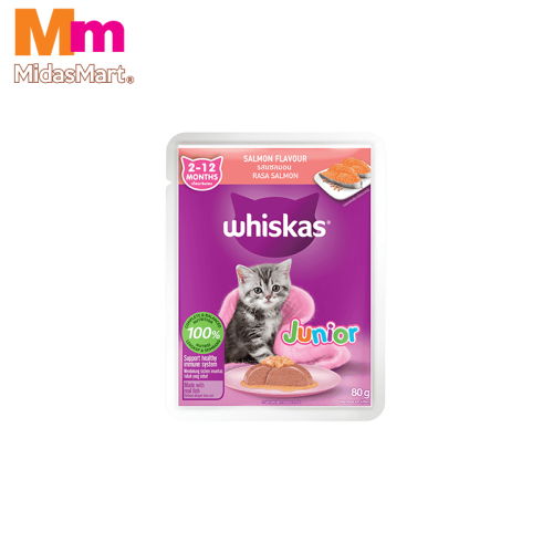 WHISKAS JUNIOR SALMON LOAF POUCH (80G)