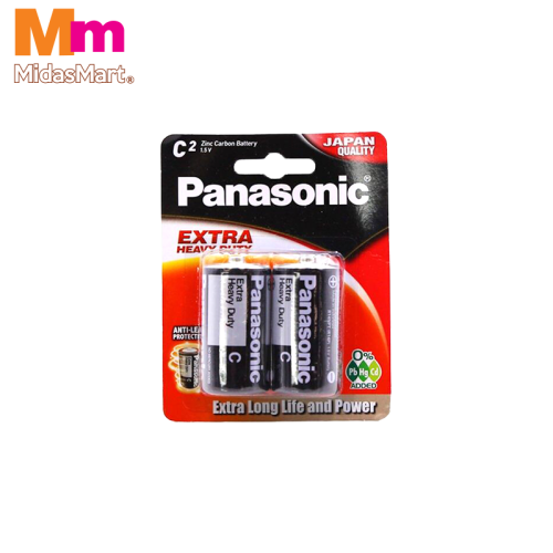 PANASONIC SUPER HEAVY DUTY C BATTERIES (2 PACK)