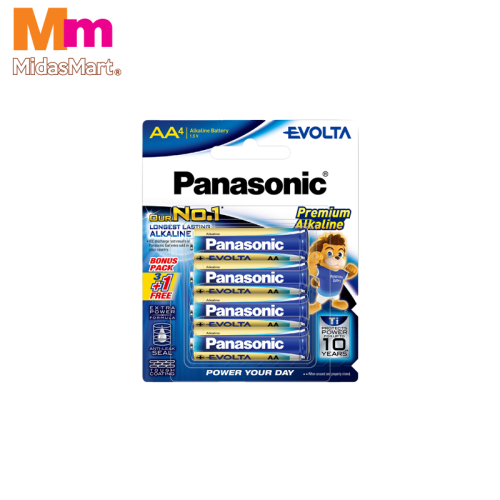PANASONIC EVOLTA ALKALINE AA BATTERIES VALUE PACK (3+1 FREE)