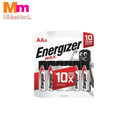 ENERGIZER MAX AA ALKALINE BATTERIES (6 PACK)