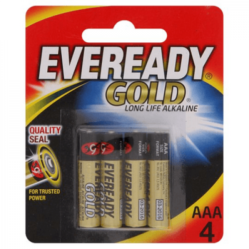 EVEREADY GOLD AAA  X 4 (A92BP4M) 1X4'S