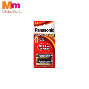 PANASONIC ALKALINE AA BATTERIES (2 PACK)