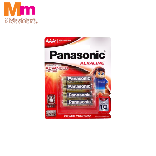PANASONIC ALKALINE AAA BATTERIES VALUE PACK (3+1 FREE)