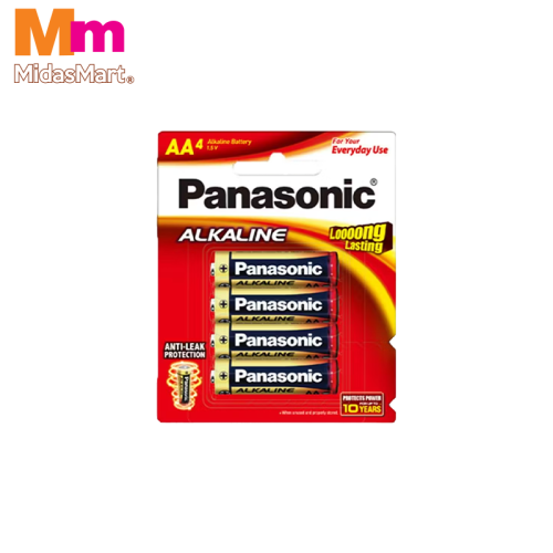 PANASONIC ALKALINE AA BATTERIES VALUE PACK (3+1 FREE)