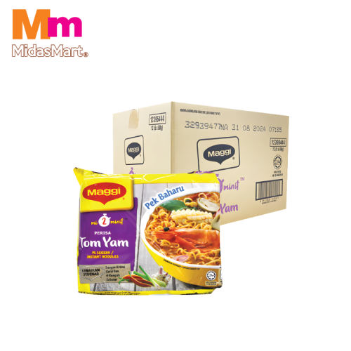 MAGGI 2-MINUTE INSTANT NOODLES - TOM YAM (12 PACKS OF 5X80G)