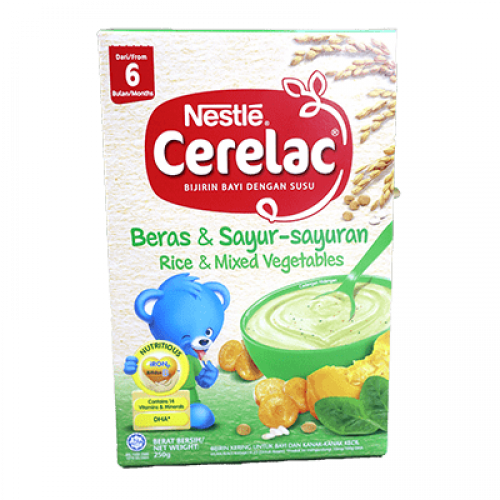 NESTLE CERELAC RICE MIXED VEGETABLES 1 X 250g