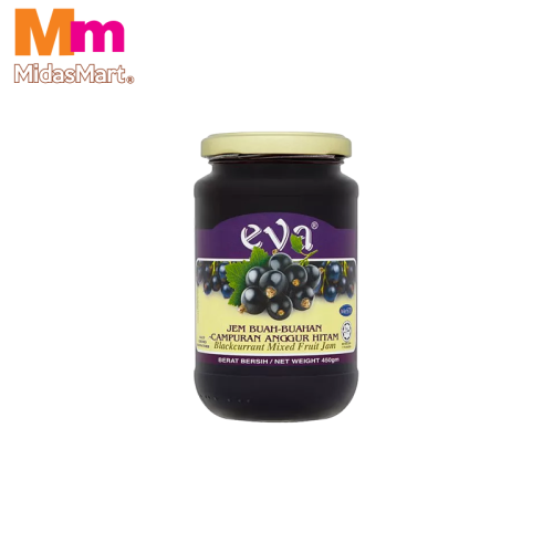 EVA BLACKCURRANT FRUIT JAM (450G)