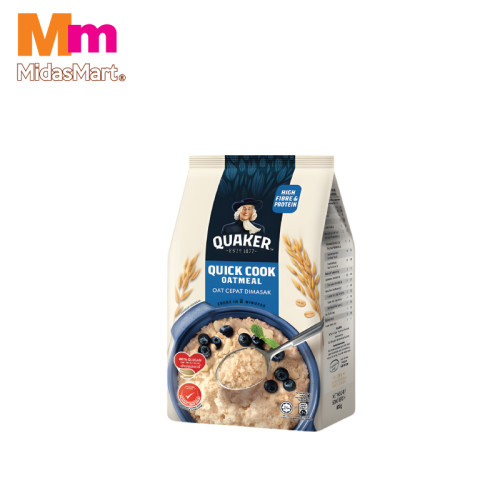 QUAKER QUICK COOK OATMEAL - ALUFOIL PACK (800G)