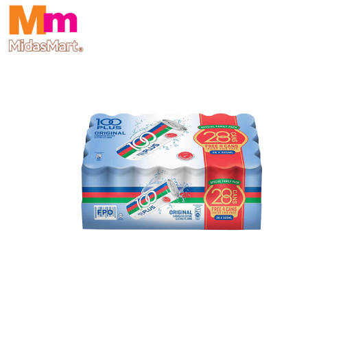 100PLUS ISOTONIC DRINK - ORIGINAL (28 CANS X 325ML