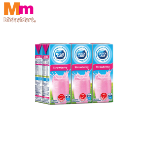 DUTCH LADY UHT STRAWBERRY MILK PACK (6 X 200ML)