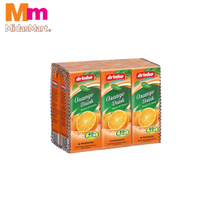 DRINHO ORANGE FRUIT DRINK PACK (6 X 250ML)
