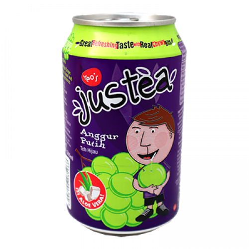 JUSTEA CAN ALOE VERA WHITE GRAPE 1 x 300ML