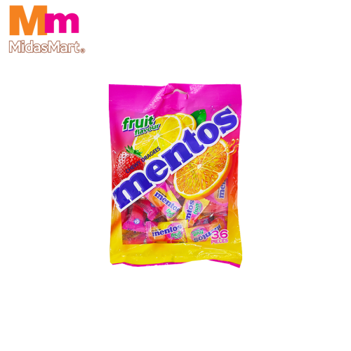 MENTOS MIXED FRUIT CANDY POUCH BAG (36S)