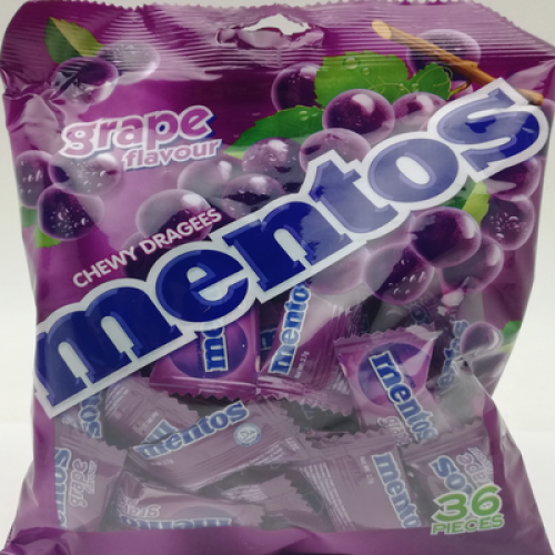 MENTOS POUCH BAG GRAPE 1 x 36s