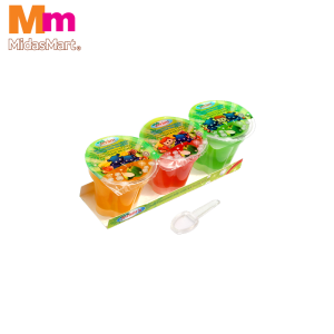 JERAM FRUIT JELLY WITH NATA DE COCO MULTIPACK (3 X 130G)