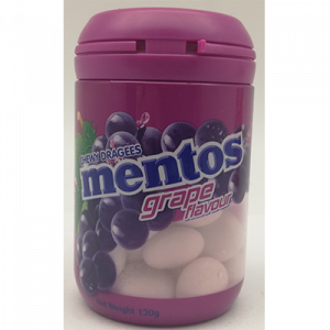 MENTOS BOTTLE MIX GRAPE 1X120G