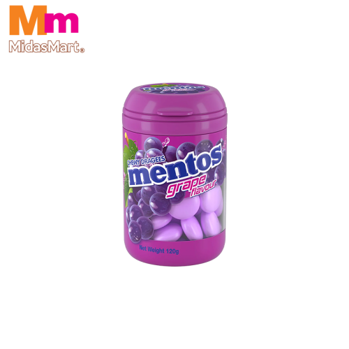 MENTOS MIXED GRAPE FLAVOR CANDY BOTTLE (120G)