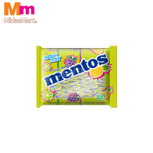 MENTOS SOUR MIX PILLOW PACK POUCH (330 PIECES)