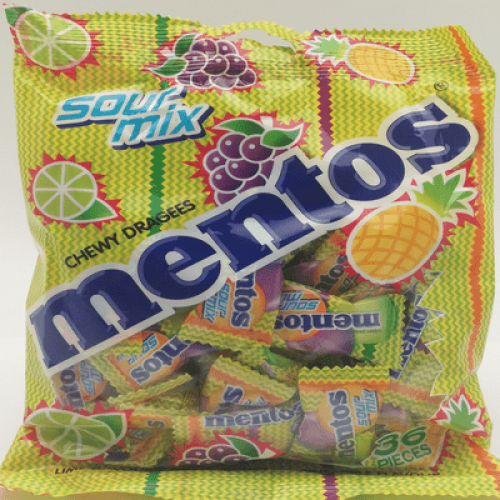 MENTOS P/PACK POUCH SOUR MIX 1X36'S