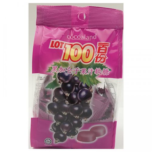 LOT 100 GUMMY BLACKCURRANT 1X130G