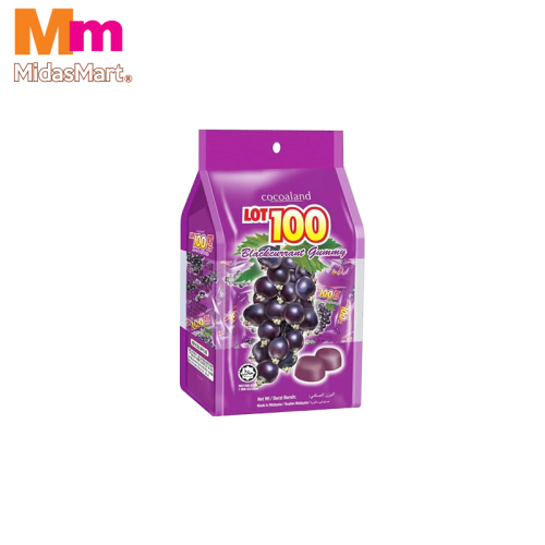 LOT 100 BLACKCURRANT GUMMY CANDY (130G)