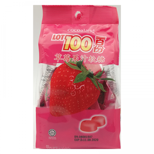 LOT 100 GUMMY STRAWBERRY 1X130G