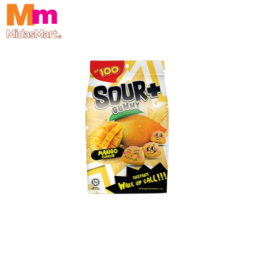 LOT 100 SOUR+ MANGO GUMMY CANDY (95G)