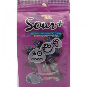 LOT 100 SOUR PLUS GUMMY B/CURRANT 1X95G