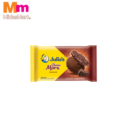 JULIE'S CHOCO MORE SANDWICH BISCUITS (132G)