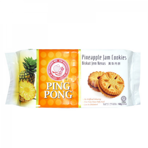 PING PONG PINEAPPLE JAM BISCUIT 1X168G