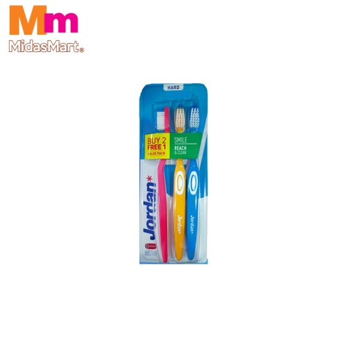 JORDAN TOOTHBRUSH SMILE - HARD (2+1 PACK)