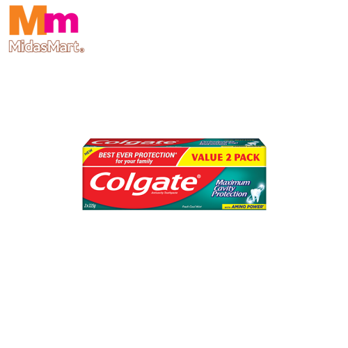 COLGATE TOOTHPASTE FRESH COOL MINT (2X225G)