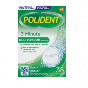 POLIDENT DAILY CLEANSER 3 MNT 1X36'S