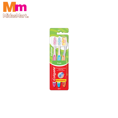 COLGATE TWIST SOFT TOOTHBRUSH VALUE PACK (3 PIECES)