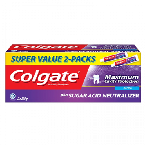 COLGATE T/P SUGAR A/NEU C/MINT T/PACK 1X2X225G