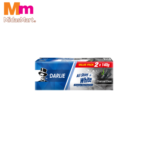 DARLIE ALL SHINY WHITE CHARCOAL CLEAN TOOTHPASTE (2 X 140G)