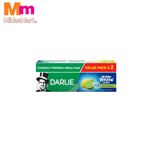 DARLIE ALL SHINY WHITE LIME MINT TOOTHPASTE (2 X 140G)
